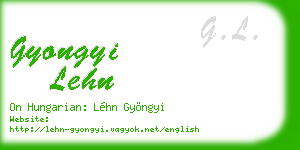 gyongyi lehn business card