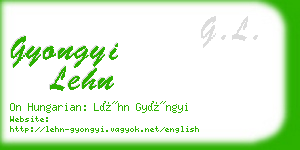 gyongyi lehn business card